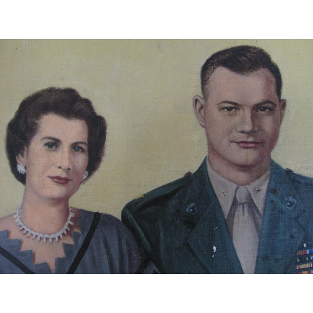 1950s Mid Century American Ancestor Painting by S. Shimazu, 1955 For Sale - Image 5 of 14