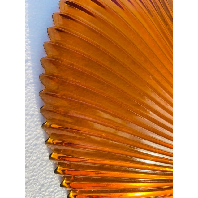 Mid-Century Amber Swirl Glass Fruit Bowl, 1970s For Sale - Image 12 of 18