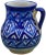 Blue Moroccan Ceramic Pitcher For Sale - Image 4 of 11