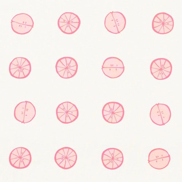 Illustration Sample - Schumacher X Vera Neumann Lemonade Fabric in Grapefruit For Sale - Image 3 of 3