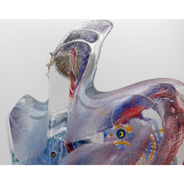 Susan Gott Abstract Studio Art Glass Sculpture on Ebonized Base 19" About the Artist Susan Batson Gott is an American...