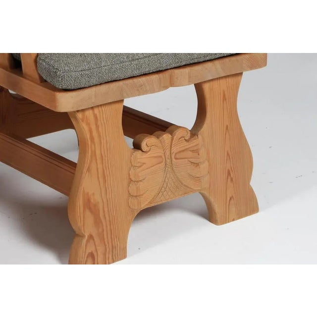 Set of Armchairs in Pine and Boucle by Krogenæs, 1970s For Sale - Image 3 of 9