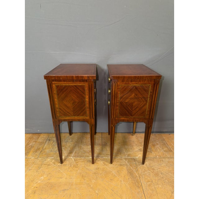 1920s Louis XVI Style Bedside Tables, 1920s, Set of 2 For Sale - Image 5 of 9