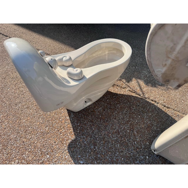 Postmodern Vintage Warren Platner for American Standard Sculptural Pedestal Sink & Bidet Set For Sale - Image 3 of 11