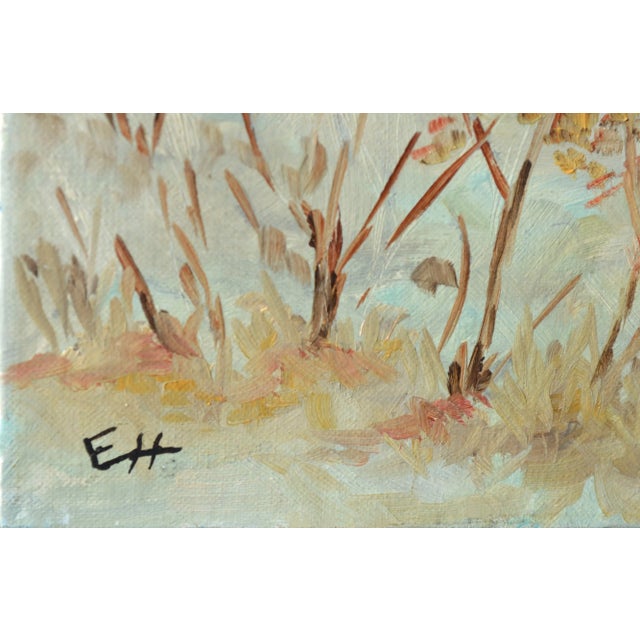 Early 20th Century "Snow Scene With Old Mill" Winter Landscape Painting by E. Harrison For Sale - Image 4 of 4