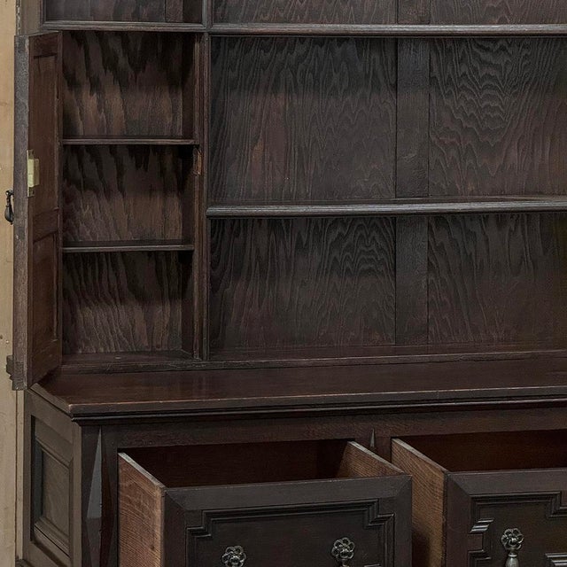 Vintage Welsh Oak Sideboard, Hand-Crafted, British Colonial, Mid-1900s For Sale In Baton Rouge - Image 6 of 18