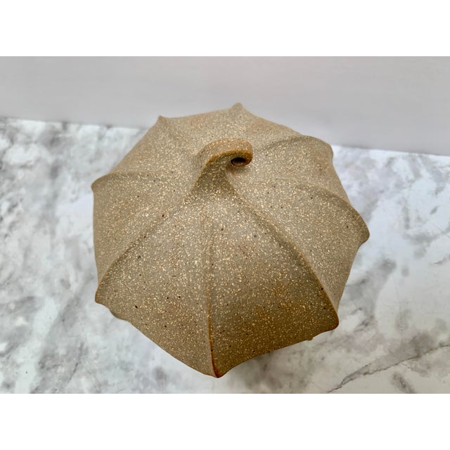 1990s Vintage Handmade Raku Pottery Acorn Trinket Box For Sale - Image 5 of 12