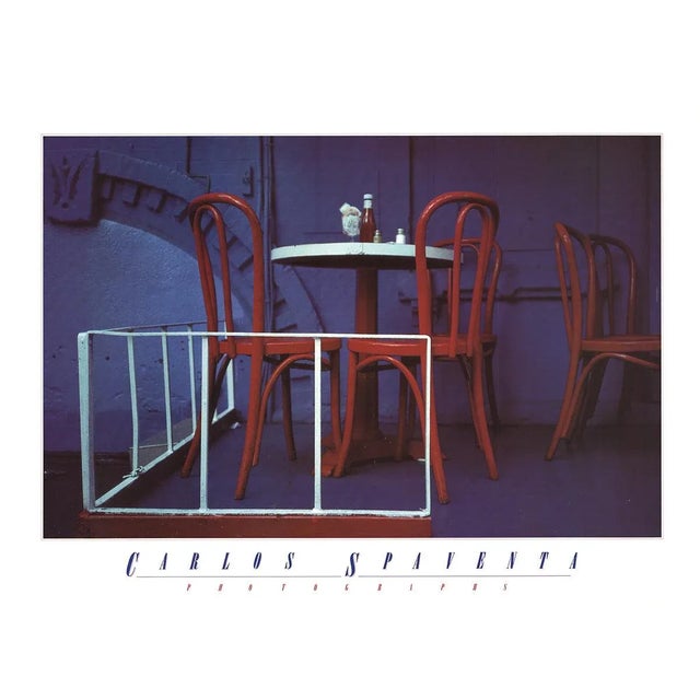1981 Carlos Spaventa 'Still life' Photography Red, Blue, White USA Offset Lithograph For Sale