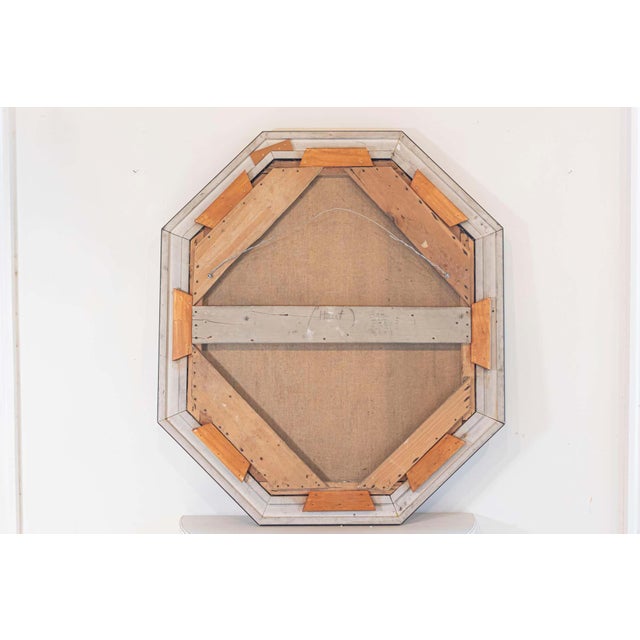 Early 19th Century French Restauration Period 1820s Framed Octagonal Painting Depicting a Bouquet For Sale - Image 5 of 5