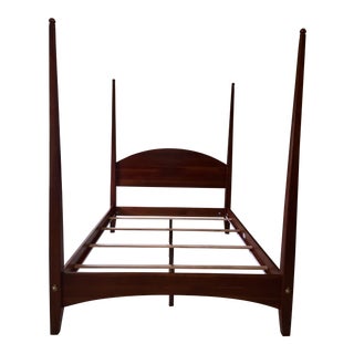 Ethan Allen Cherry American Impressions Four Poster Bed With Canopy For Sale