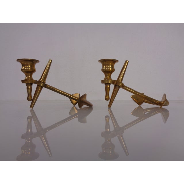 Gold Maritime Anchor Candlesticks in Brass, Germany, 1960s, Set of 2 For Sale - Image 8 of 18