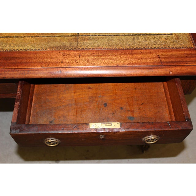 English Mahogany Desk, 1900 For Sale - Image 6 of 15