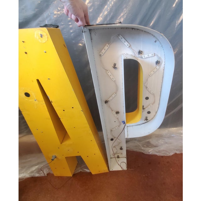 Pop Art Vintage 38" Architectural Salvage Sign Letter "A" From a Dallas Children's Hospital For Sale - Image 3 of 9