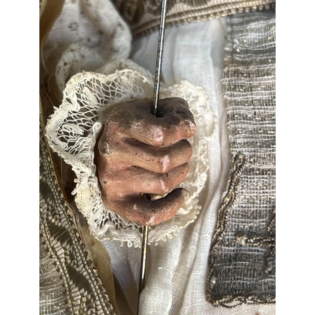 Saint Peter in a Chair Carving, 17th Century, Polychrome Wood For Sale - Image 4 of 14