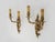 Bronze Double-Light Wall Sconces with Acanthus Leaves, 1960s, Set of 2 For Sale - Image 3 of 10