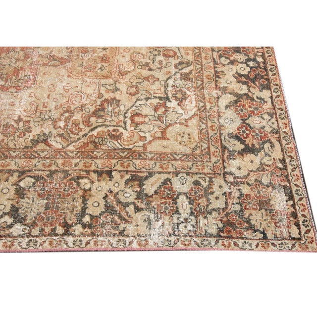 Textile Mid-20th Century Vintage Distressed Wool Rug For Sale - Image 7 of 11