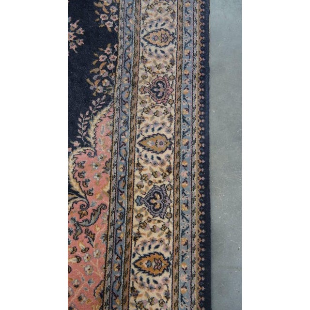 Rug with Pink and Dark Blue with Pattern For Sale - Image 8 of 9