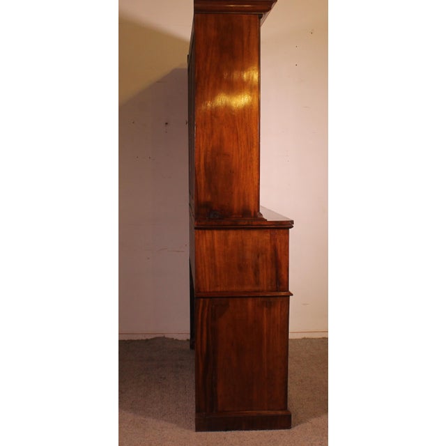 Mahogany Display Cabinet with Secretary Desk, 1800s For Sale - Image 9 of 14