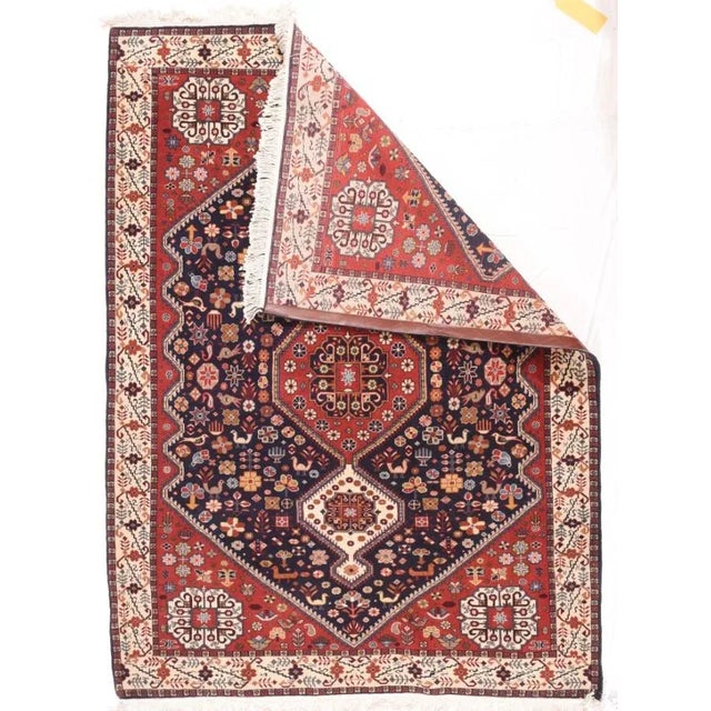 Persian 1930s Semi Handmade Kashkul Persian Rug- 5′3″ × 7′2″ For Sale - Image 3 of 5