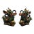 Antique Italian Majolica Chinese Foo Dog or Guardian Lion Sculptures- a Pair For Sale
