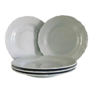 2000s Modern White Salad Plates- Set of 5 For Sale