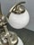 Art Deco Nickel Chandelier with Opaline Glass Globes, 1930s For Sale - Image 4 of 14