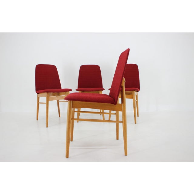 Elm Dining Chairs, Czechoslovakia, 1960s, Set of 4 For Sale - Image 6 of 15