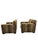 Late 20th Century Vintage Henredon High Point Oversized Cube Club Chairs – Pair For Sale - Image 5 of 11