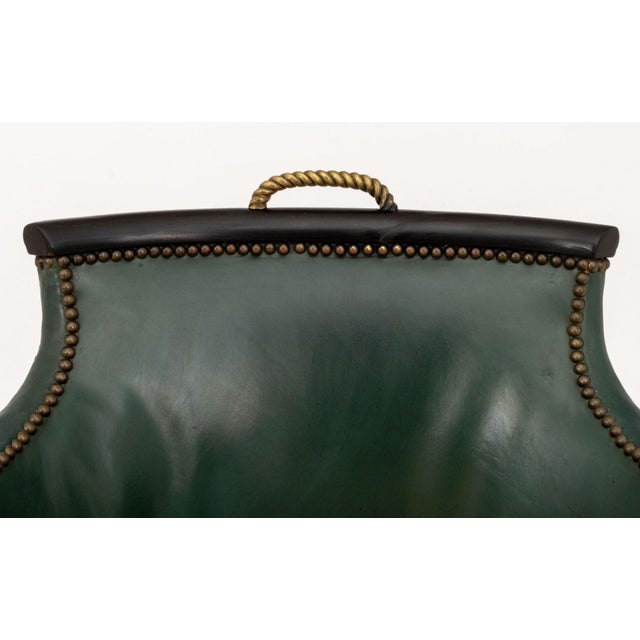 Regency Style Upholstered Ebonized Armchair For Sale - Image 4 of 9