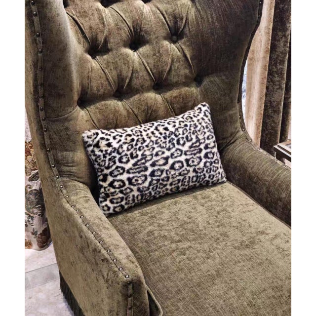 2020s Leopard-Print Soft Lumbar Pillow 30" X 50" For Sale - Image 5 of 6