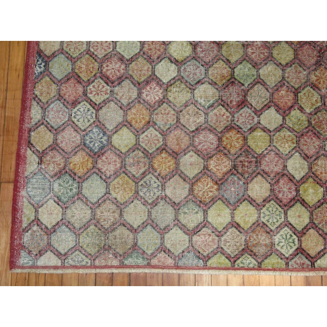 Vintage Turkish Deco Rug For Sale - Image 4 of 5