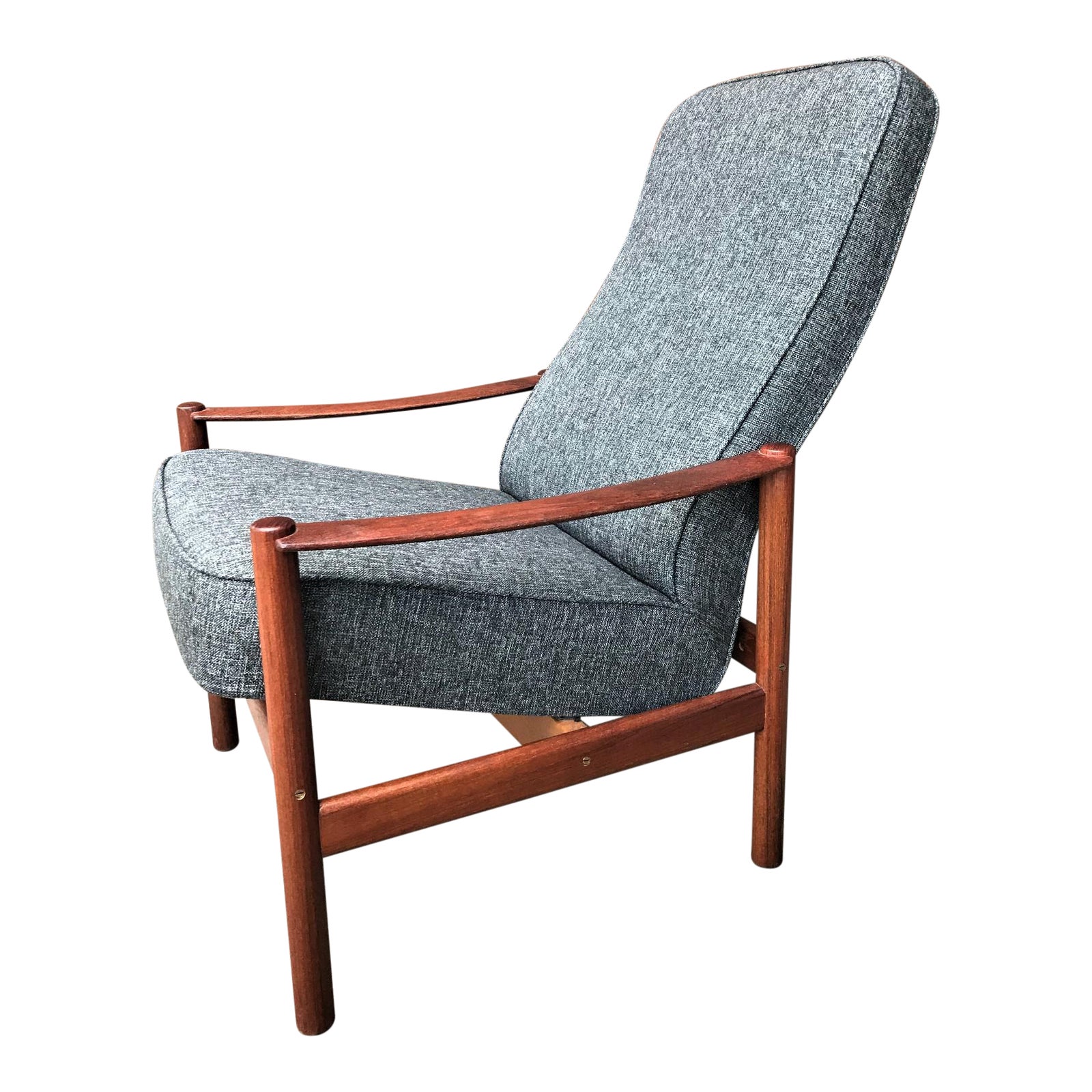 Vintage Mid Century Swedish Folke Ohlsson For Dux Style Rosewood Recliner Lounge Chair Chairish
