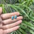 14k Yellow Gold 1.34ct Turquoise Cabochon Diamond Double Halo Stud Earrings- A Pair For Sale - Image 9 of 15
