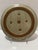 Late 20th Century Vintage Studio Art Pottery Blue Geometric Striped Stoneware Platter 12" Signed For Sale - Image 5 of 8