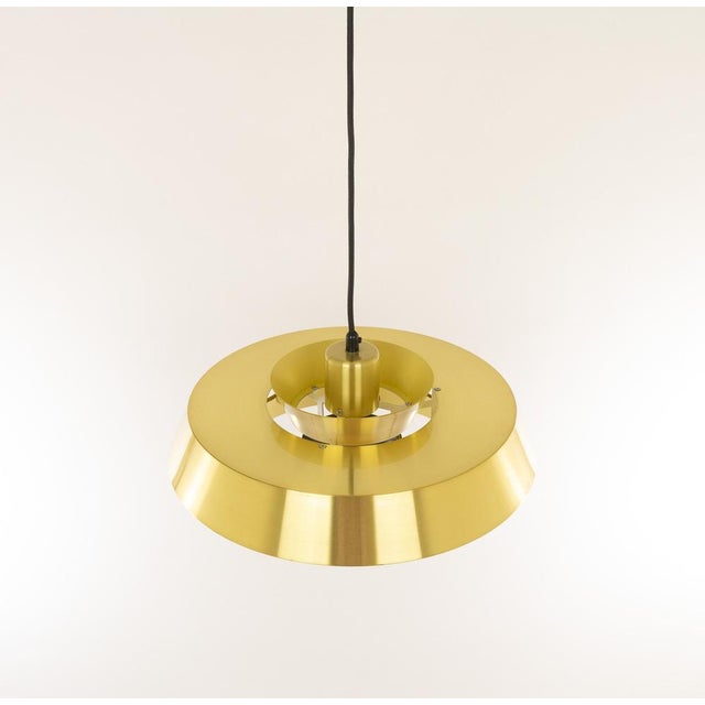 1960s Brass Nova Pendant by Jo Hammerborg for Fog & Mørup, 1960s For Sale - Image 5 of 8