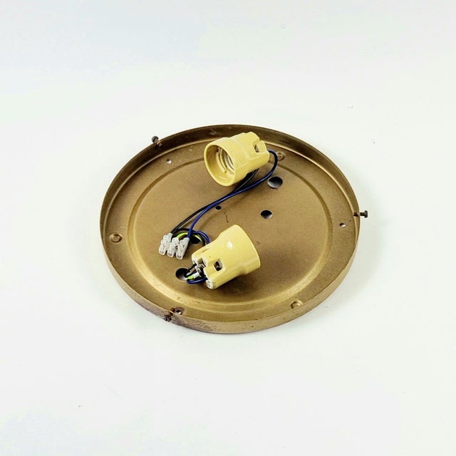 1960s Large Mid-Century Modern Amber Bubble Glass Ceiling Light/Flush Mount by Helena Tynell for Limburg, Germany For Sale - Image 9 of 10