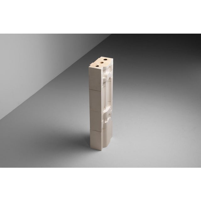 Cream Ceramic Sculpture by Nino Caruso, Italy, 1974, Set of 4 For Sale - Image 8 of 16