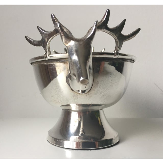 Stag Deer Head Handle Silver Bowl Chairish