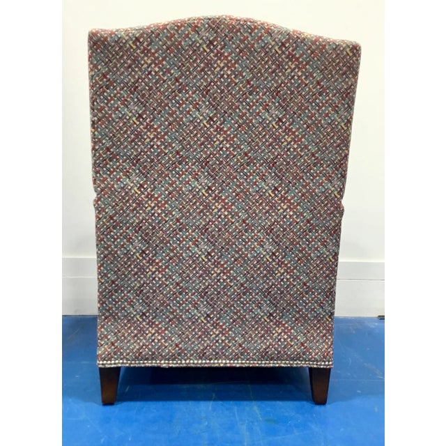 Wood Motion Craft for Sherrill Furniture Modern Abstract Print Recliner For Sale - Image 7 of 9