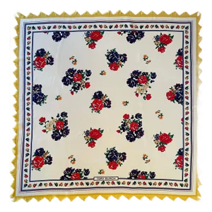 Tory Burch Cream Tie Silk Twill Printed Floral Scarf -