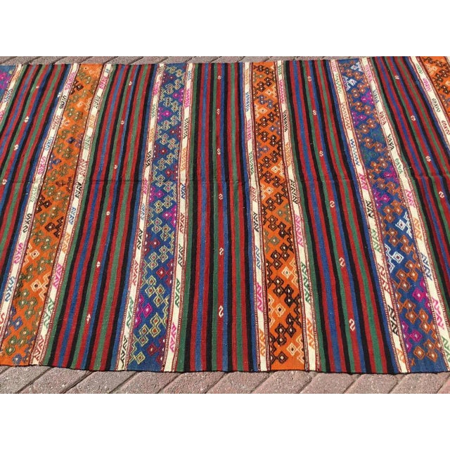 Tribal Vintage Kilim - 66" X 116" For Sale - Image 4 of 8