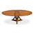 Transitional Round Dining Table, Large - Light Brown Oak For Sale - Image 4 of 11