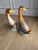 Burnt Orange Large, Rare Vintage Italian Mottahedeh Peking Duck Figurines – Hand Painted (Pair) For Sale - Image 8 of 10