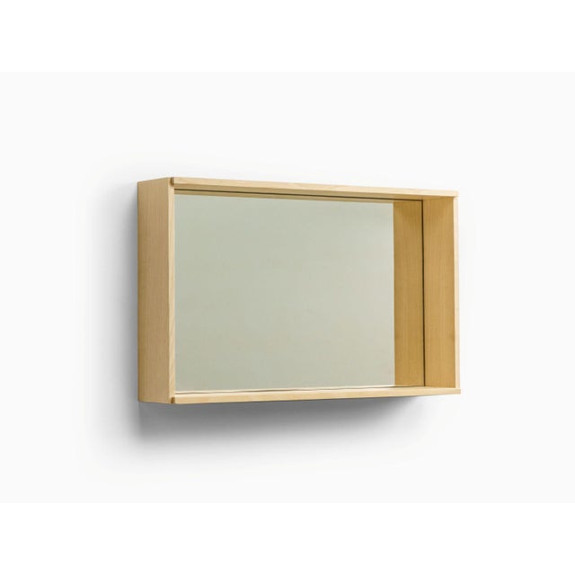 Campo Minimalist Wall Mirror in Ash by Filipe & Viricel For Sale - Image 6 of 6