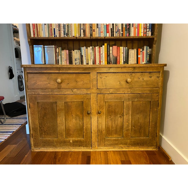 Late 19th Century Antique English Pine Welsh Dresser Hutch, Late 19th Century For Sale - Image 5 of 9