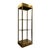 Vintage Brutalist Studded Brass Display Etagere For Sale