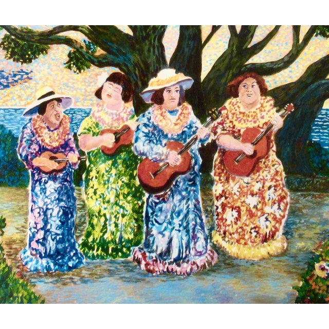 Guy Buffet Aloha C. 1990 Painting For Sale - Image 4 of 7