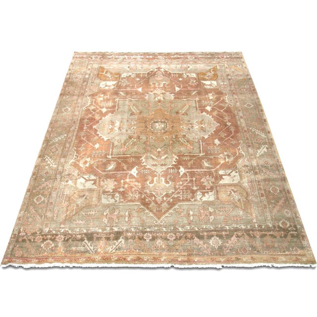 1940s 1940s Persian Heriz Rug For Sale - Image 5 of 6