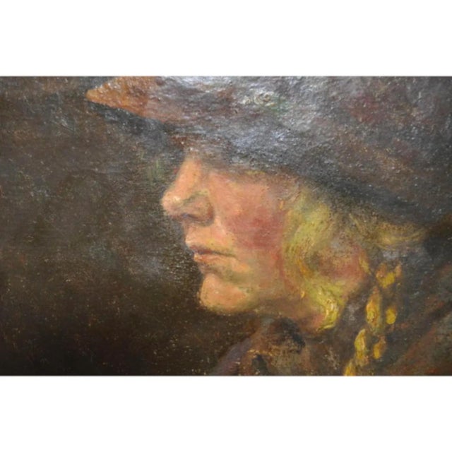 “Dutch Girl” by Danish Artist Carl Stilling (1874-1938) For Sale In San Francisco - Image 6 of 9