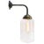 1960s Mid-Century Modern Brass and Cast Iron Sconce in Clear Glass For Sale - Image 5 of 7
